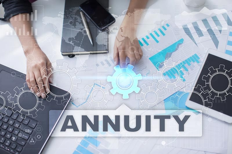 Man dealing with Annuity paperwork