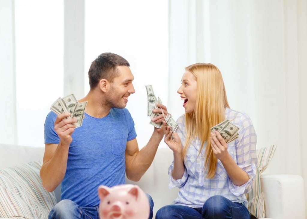 Couple with money Couple with money