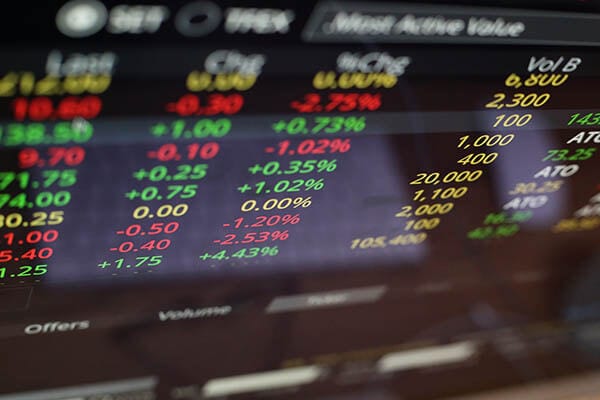 Stock Market Chart Chart of stocks and mutual funds