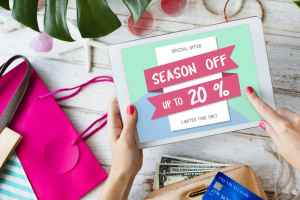 Discount Holiday Online Shopping on Tablet