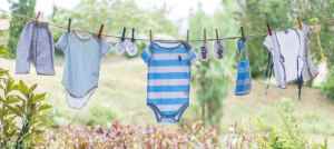 laundry hanging on a line