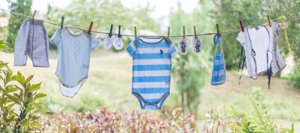 laundry hanging on a line