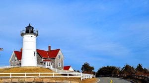 Lighthouse on Massachusetts coast