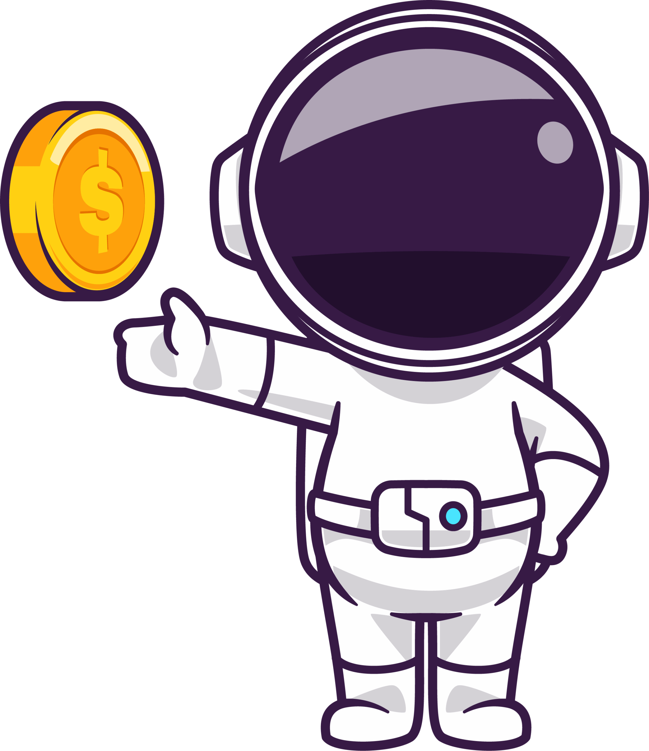 6 Astronaut Character With Money Illustration-09
