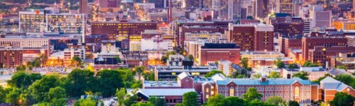 Birmingham, Alabama, USA downtown skyline