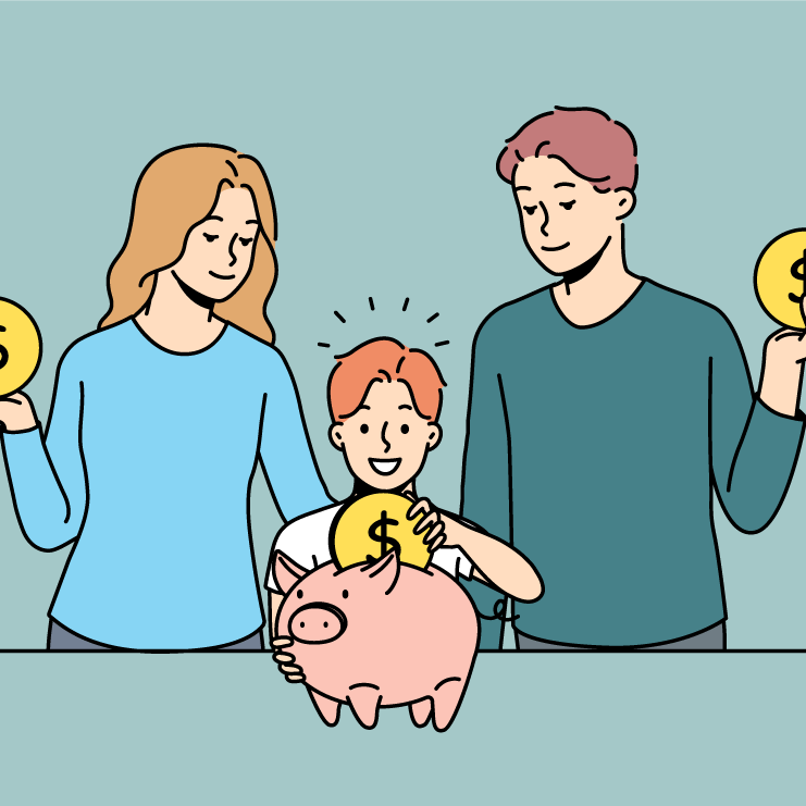 Happy Family With Money