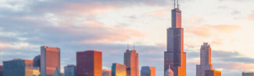 View of Chicago skyline