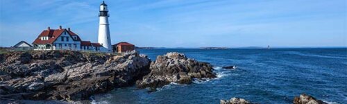 Lighthouse on the coast of Maine